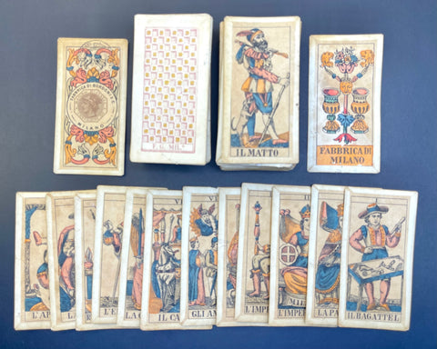 19th Century Italian Tarot Cards Bordoni c.1890 Milan Italy 78/78