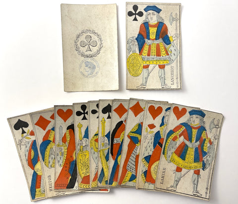 c.1850 Parisian Playing Cards  52/52 Standing Courts