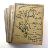 1929-36 Les Fleurs de Jardins, A. Guillaumin, Four Volumes