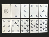c.1830 Paris Pattern Playing Cards France 52/52 Painted Stencil Standing Courts