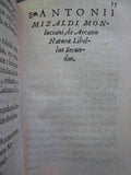 1558 De Arcanis Naturae by Mizauld 1st Ed