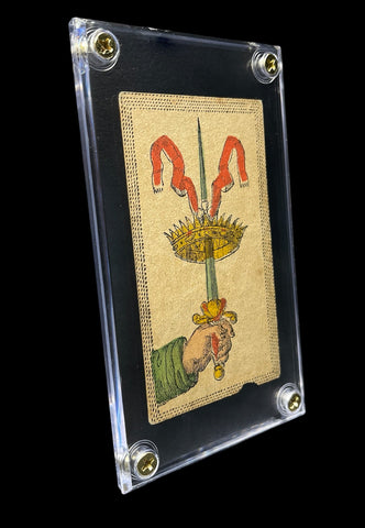 c.1850 Ace of Swords, Minchiate, Unkown Maker