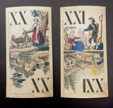 c.1870  Austrian Monkey Tarot by Josef Glanz