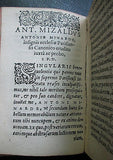 De Arcanis Naturae (1558) MIZAULD 1st Ed.