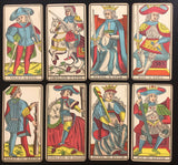 c.1900 Tarot Besançon B.P. Grimaud 77/78 Cards + 1 optional replacement card