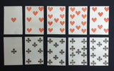 c.1760 Old French Playing Cards Lyon 32/32 Standing Courts