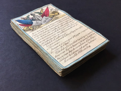 c.1825 Educational Cards Kings of France Cartes Historiques 24/24 Hand-Painted