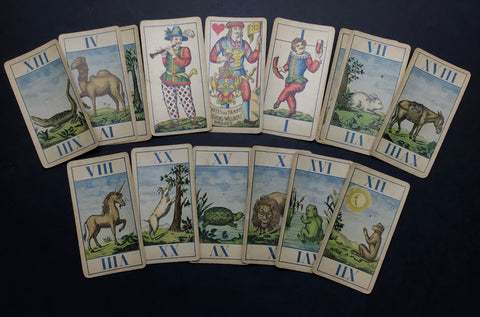 c.1901 Belgian Animal Tarot Geûens-Seaux