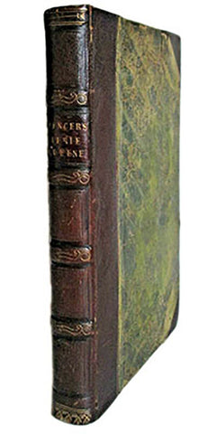 1839 The Fairie Queene EDMUND SPENSER Epic Elizabethan Poem 1/2 Marbled Leather